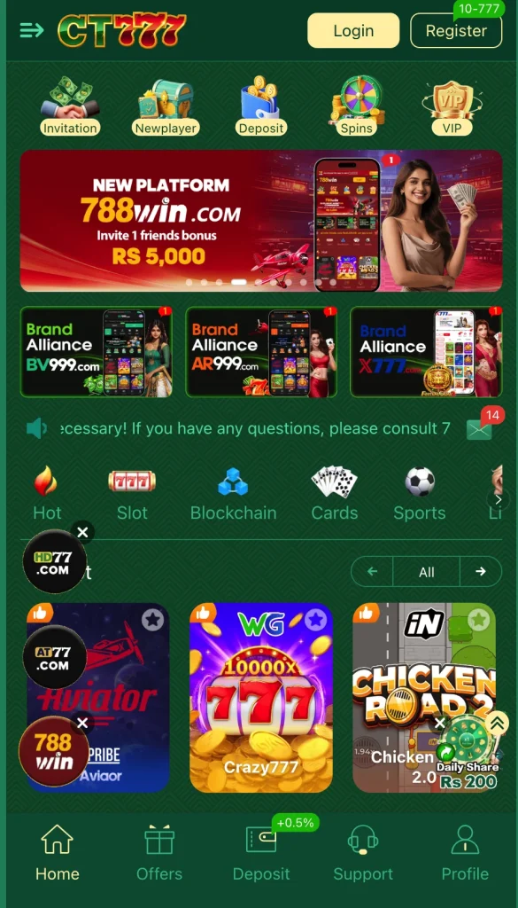 ct777 game interface